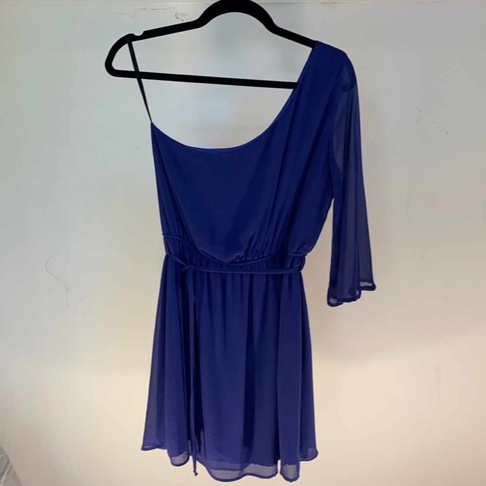 One Shoulder Deep Purple Dress - Picture 5 of 5